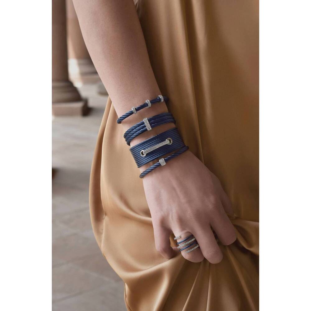 NEW ALOR women's open wrap ring in blueberry - Picture 2 of 2